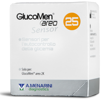 STRISCE MISURAZIONE GLICEMIA GLUCOMEN AREO SENSOR 25 PEZZI - farmaidea24.com