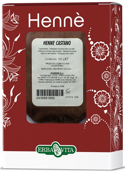 HENNE COLORANTE CAPELLI CASTANO 100 G - farmaidea24.com