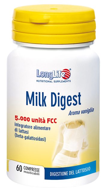 LONGLIFE MILK DIGEST 60 COMPRESSE MASTICABILI - farmaidea24.com