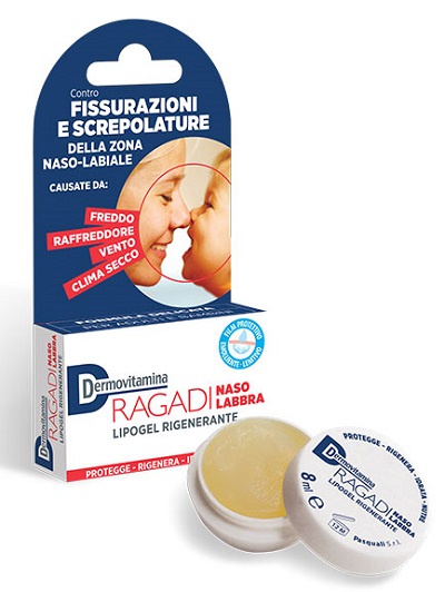 DERMOVITAMINA RAGADI NASO E LABBRA LIPOGEL RIGENERANTE 8 ML - farmaidea24.com