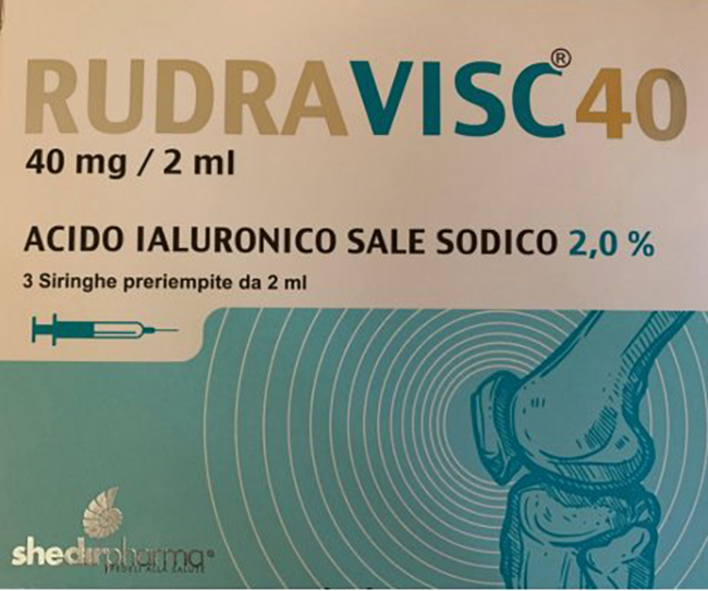 SIRINGA INTRA-ARTICOLARE RUDRAVISC 40 HC ACIDO IALURONICO SALE SODICO 40 MG 2 ML 3 PEZZI - farmaidea24.com