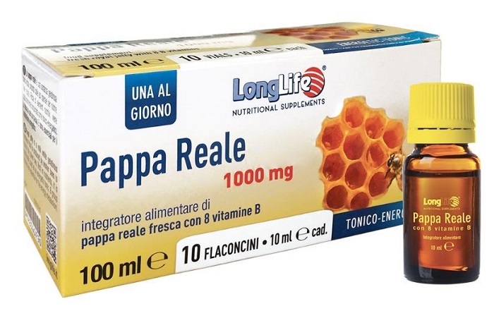 LONGLIFE PAPPA REALE + VITAMINA B 10 FLACONCINI 10 ML - farmaidea24.com