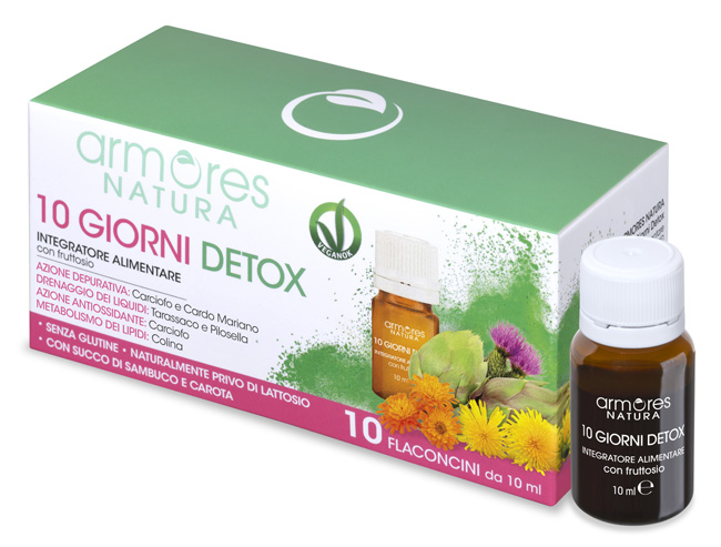 ARMORES NATURA 10 GIORNI DETOX 10 FLACONCINI DA 10 ML - farmaidea24.com