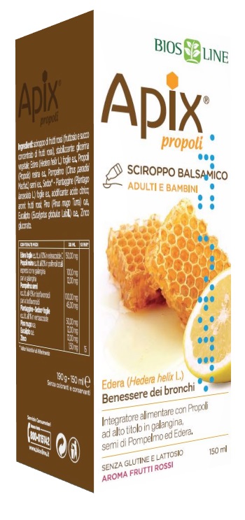 APIX PROPOLI SCIROPPO BALSAMICO SENZA CONSERVANTI 150 ML BIOSLINE - farmaidea24.com