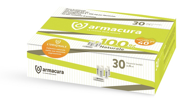 ARMACURA COLOSTRO 100% 30 FLACONCINI BEVIBILI - farmaidea24.com