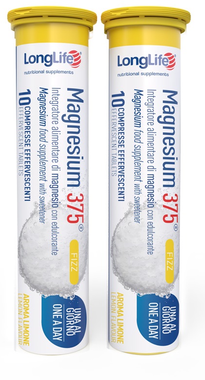 LONGLIFE MAGNESIUM 375 FIZZ 20 COMPRESSE EFFERVESCENTI DA 6,3 G - farmaidea24.com