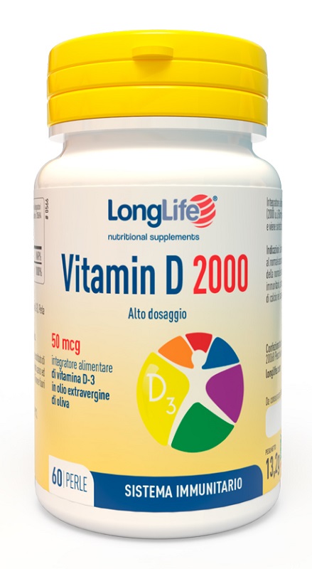 LONGLIFE VITAMIN D 2000 UI 60 PERLE - farmaidea24.com