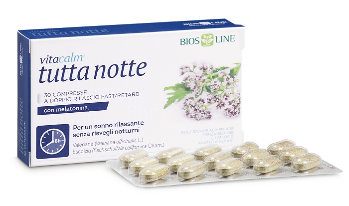 VITACALM TUTTA NOTTE CON MELATONINA 60 COMPRESSE - farmaidea24.com