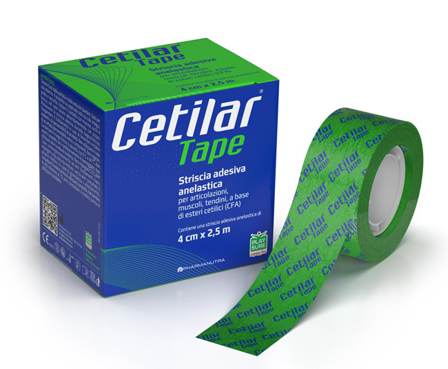 STRISCIA ADESIVA ANELASTICA CETILAR TAPE CM 4 X 2,5 M - farmaidea24.com