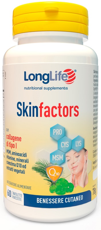 LONGLIFE SKIN FACTORS 60 TAVOLETTE RIVESTITE - farmaidea24.com