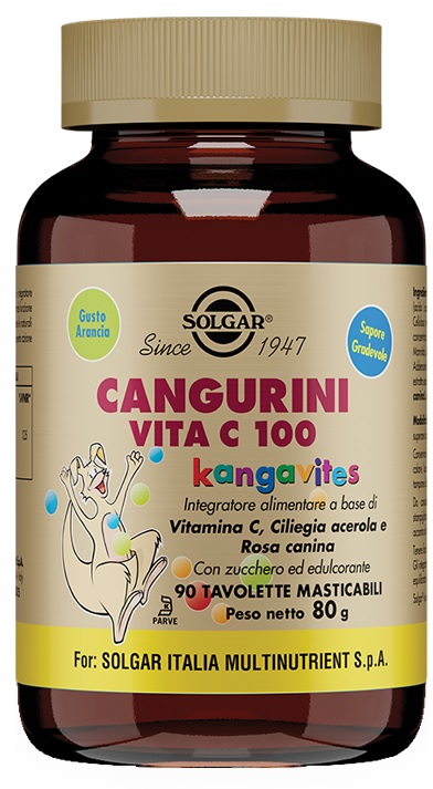 CANGURINI VITA C 100 90 TAVOLETTE MASTICABILI - farmaidea24.com