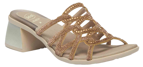 CALZATURA NISIDA MICROFIBRE+STRASS BIS W GOLD 38 - farmaidea24.com