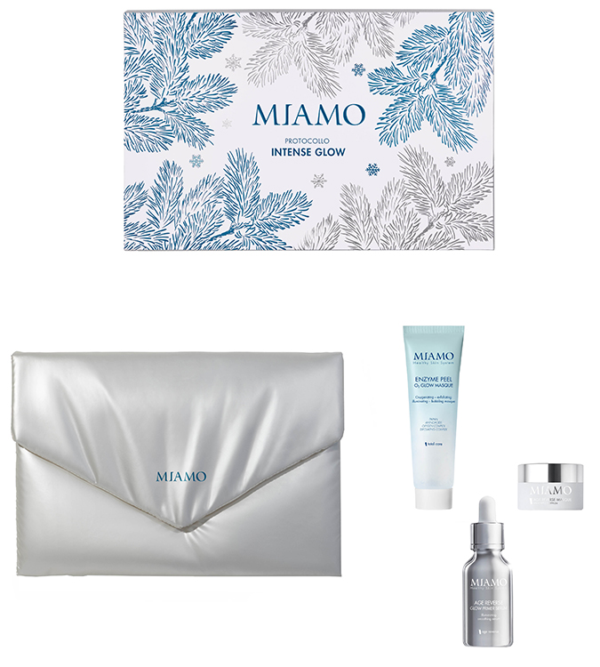 MIAMO COFANETTO PROTOCOLLO INTENSE GLOW 1 AGE REVERSE GLOW PRIMER SERUM 30 ML + 1 ENZYME PEEL O2 GLOW MASQUE 25 ML + 1 AGE REVERSE MASQUE 10 ML - farmaidea24.com
