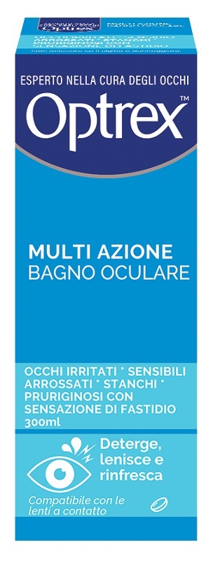 BAGNO OCULARE OPTREX MULTI AZIONE 300 ML + OCCHIERA FLESSIBILE - farmaidea24.com