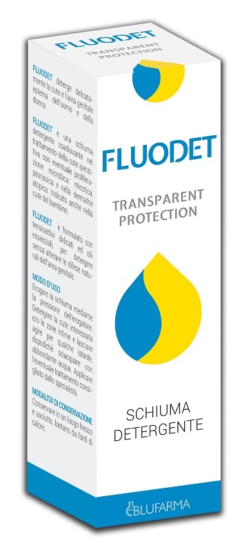 FLUODET TRANSPARENT PROTECION SCHIUMA DETERGENTE 150 ML - farmaidea24.com