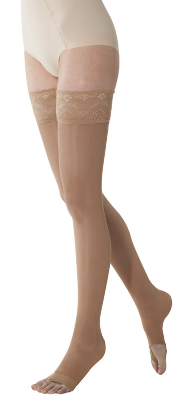 MARILYN 140 PUNTA APERTA CALZA AUTOREGGENTE CAMEL 1-S - farmaidea24.com