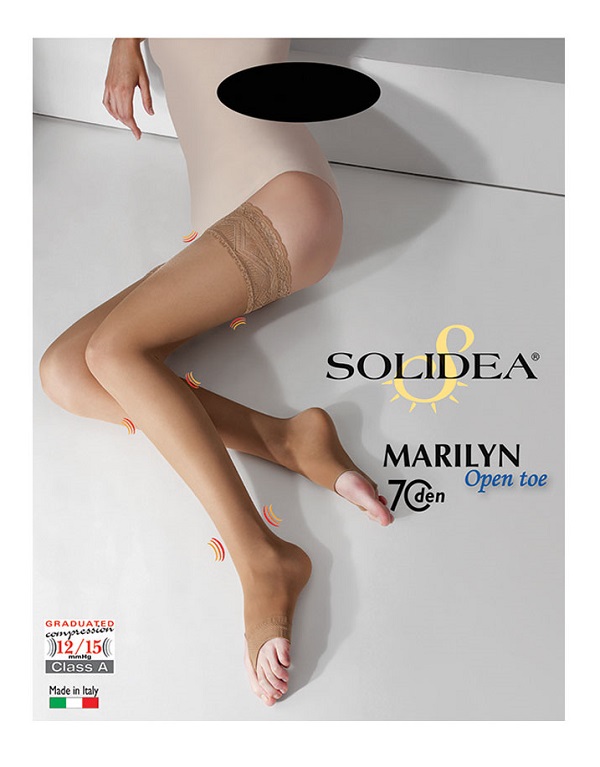 MARILYN 70 PUNTA APERTA CALZA AUTOREGGENTE NERO 4XL-XL - farmaidea24.com