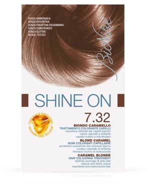 BIONIKE SHINE ON TRATTAMENTO COLORANTE CAPELLI BIONDO CARAMELLO 7.32 - farmaidea24.com