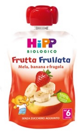 HIPP BIO FRUTTA FRULLATA MELA BANANA FRAGOLA 90 G - farmaidea24.com
