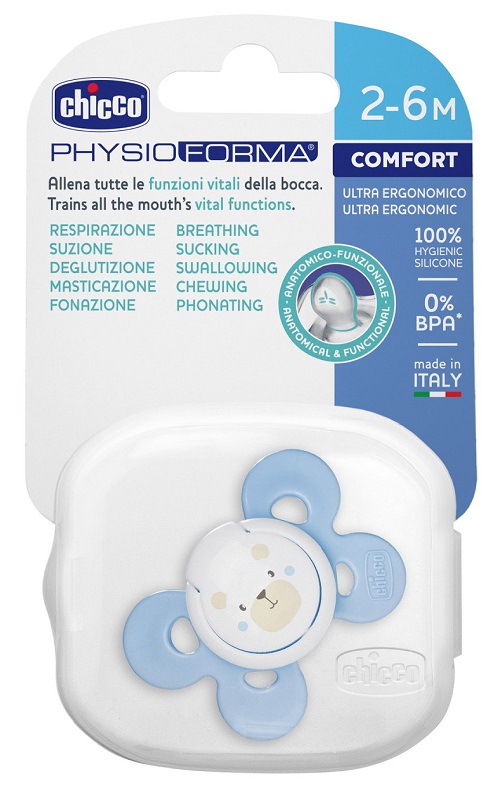 CHICCO SUCCHIETTO COMFORT BOY IN SILICONE 2-6 MESI 1 PEZZO - farmaidea24.com