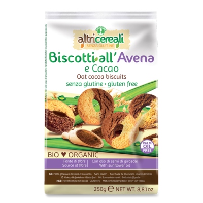 ALTRICEREALI BISCOTTI ALL' AVENA E CACAO 250 G - farmaidea24.com
