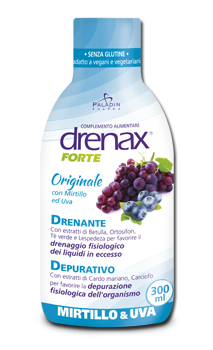 DRENAX FORTE ORIGINALE CON MIRTILLO E UVA 300 ML - farmaidea24.com