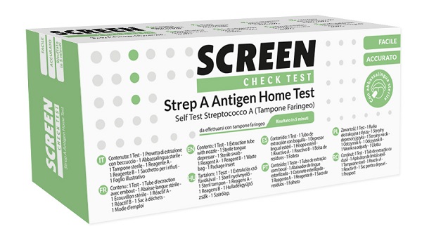 STREP A ANTIGEN HOME TEST DETERMINAZIONE QUALITATIVA ANTIGENI STREPTOCOCCO A DA TAMPONE FARINGEO 2 PEZZI - farmaidea24.com