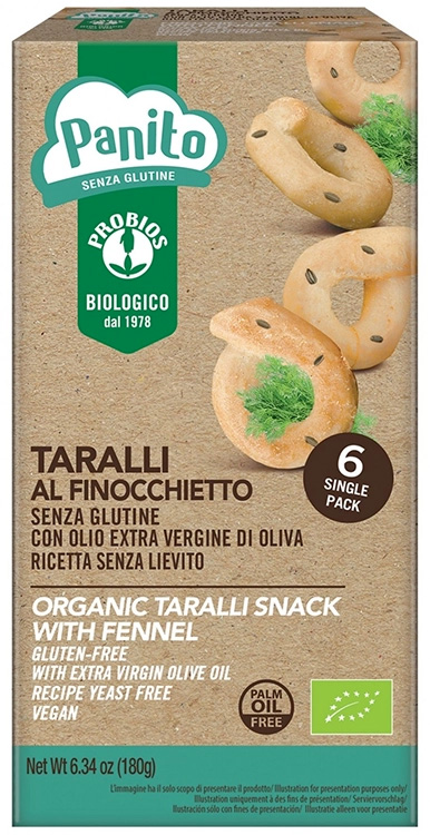 PANITO TARALLI AL FINOCCHIETTO 180 G - farmaidea24.com