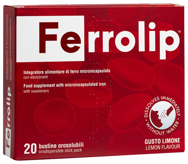 FERROLIP 20 BUSTINE OROSOLUBILI GUSTO LIMONE - farmaidea24.com