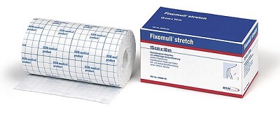 FASCIA AUTOADESIVA IPOALLERGENICA FIXOMULL STRETCH PER FISSAGGIO CATETERI M 10 X 10 CM - farmaidea24.com