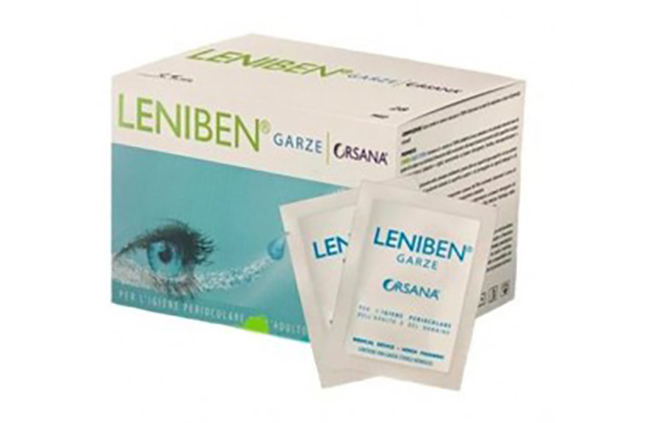 GARZA OCULARE LENIBEN CON ACIDO IALURONICO ED ESTRATTI VEGETALI 28 PEZZI - farmaidea24.com