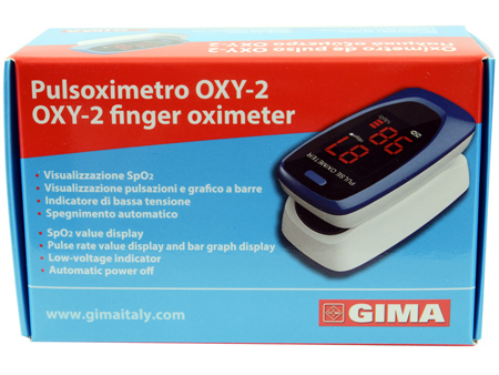 PULSOXIMETRO DA DITO OXY-2 SCHERMO LED 60X30,5X32,5MM 1 PEZZO - farmaidea24.com
