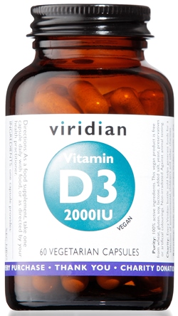VIRIDIAN VITAMIN D3 2000IU 60CPS - farmaidea24.com