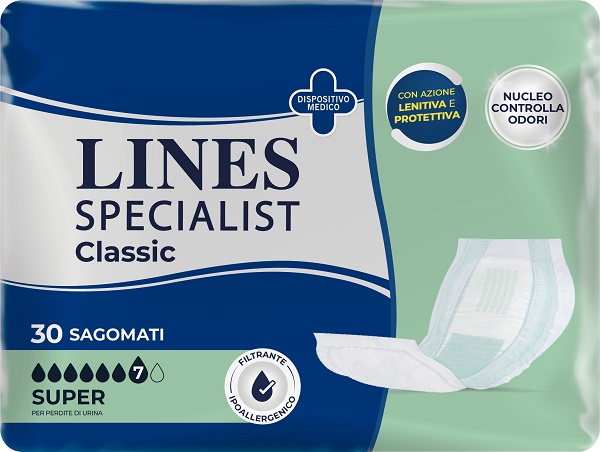 PANNOLONE LINES SPECIALIST CLASSIC SAGOMATO SUPER 30 PEZZI - farmaidea24.com