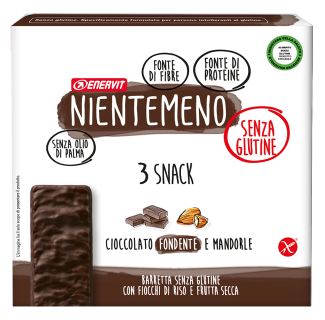 NIENTEMENO BAR FONDENTE MANDORLE 3 X 33 G - farmaidea24.com