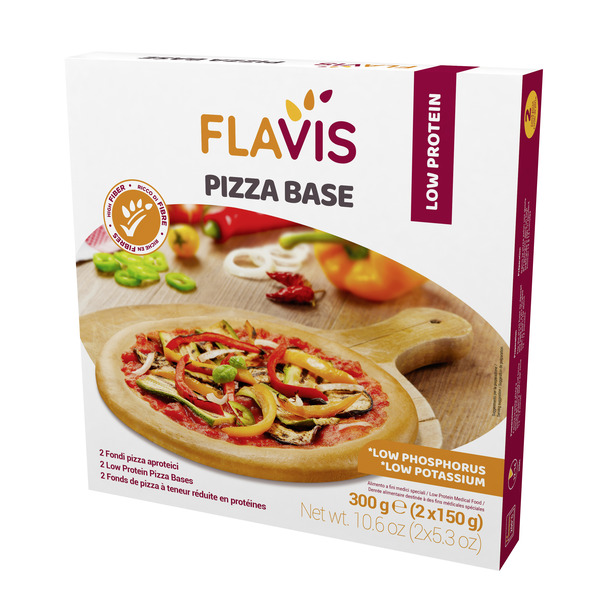 FLAVIS PIZZA BASE 2 FONDI PIZZA APROTEICI DA 150 G - farmaidea24.com