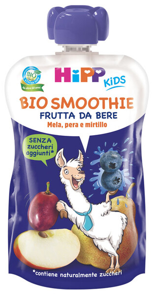 HIPP BIO SMOOTHIES MELA/PERA/MIRTILLO 120 ML - farmaidea24.com