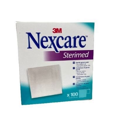 GARZA COMPRESSA STERIMED NEXCARE IN COTONE IDROFILO 20 FILI MULTILINGUAL 100 PEZZI - farmaidea24.com