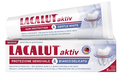 LACALUT AKTIV PROTEZIONE GENGIVALE & BIANCO DELICATO 75 ML - farmaidea24.com