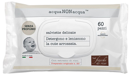 FIOCCHI DI RISO ACQUA NON ACQUA SENZA PROFUMO 60 SALVIETTE - farmaidea24.com