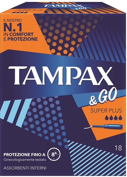 TAMPAX &GO ASSORBENTE INTERNO SUPER PLUS 18 PEZZI - farmaidea24.com