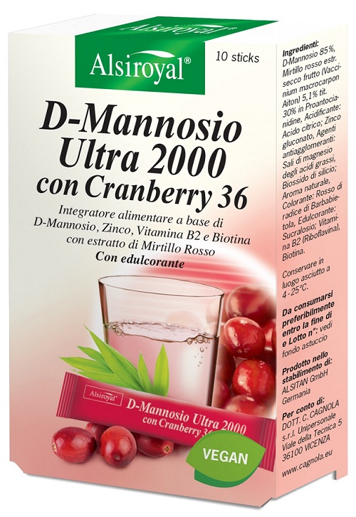 D MANNOSIO ULTRA 2000 CRANBERRY 10 STICK - farmaidea24.com