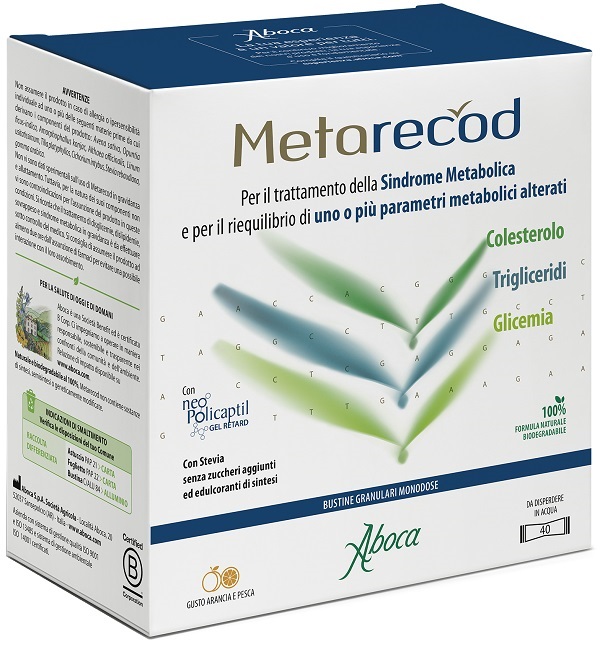 METARECOD 40 BUSTINE GRANULARI X 2,5G GUSTO ARANCIA E PESCA - farmaidea24.com