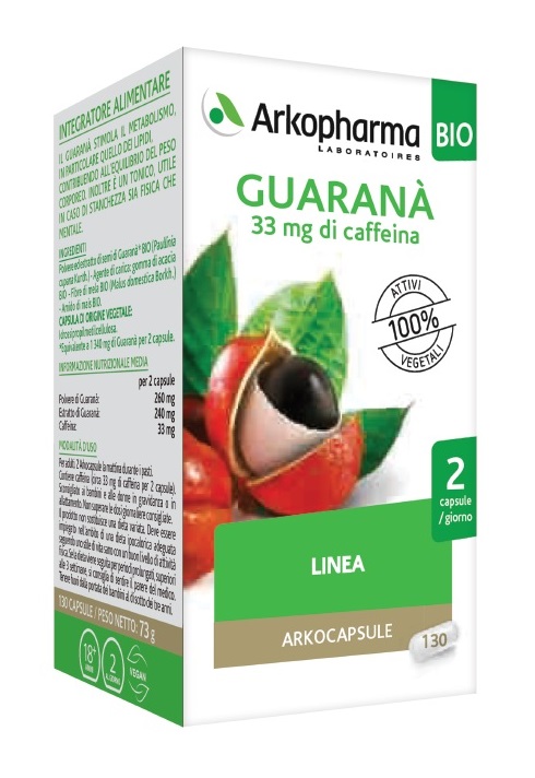 ARKO CAPSULE GUARANA' BIO 130 CAPSULE - farmaidea24.com