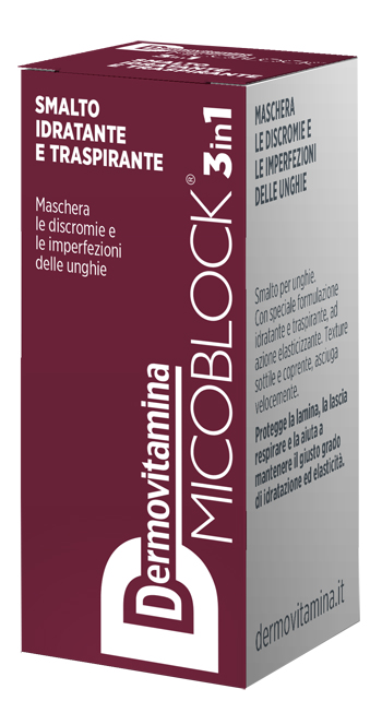 DERMOVITAMINA MICOBLOCK 3 IN 1 SMALTO IDRATANTE E TRASPIRANTE BORDEAUX 5 ML - farmaidea24.com