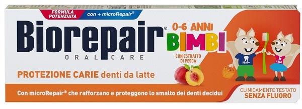 BIOREPAIR ORAL CARE KIDS 0-6 ANNI DENTI DA LATTE DENTIFRICIO CON ESTRATTO DI PESCA 50 ML - farmaidea24.com