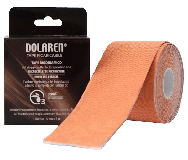 DOLAREN TAPE RICARICABILE CEROTTO TERAPEUTICO BEIGE CM 5X5 M IN ROTOLO - farmaidea24.com