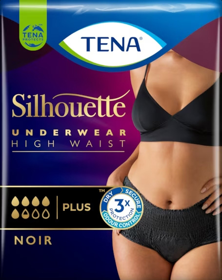 PANNOLONE A MUTANDINA ASSORBENTE TENA SILHOUETTE NOIR M VITA ALTA 9 PEZZI - farmaidea24.com