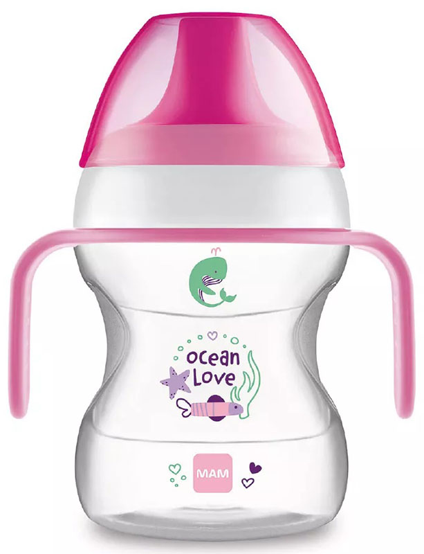MAM LEARN TO DRINK CUP 190 ML 6+ BECCUCCIO RIGIDO FEMMINA - farmaidea24.com