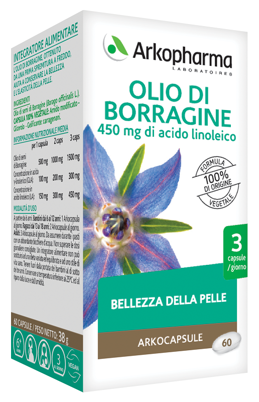 ARKOPHARMA OLIO DI BORRAGINE 60 PERLE - farmaidea24.com